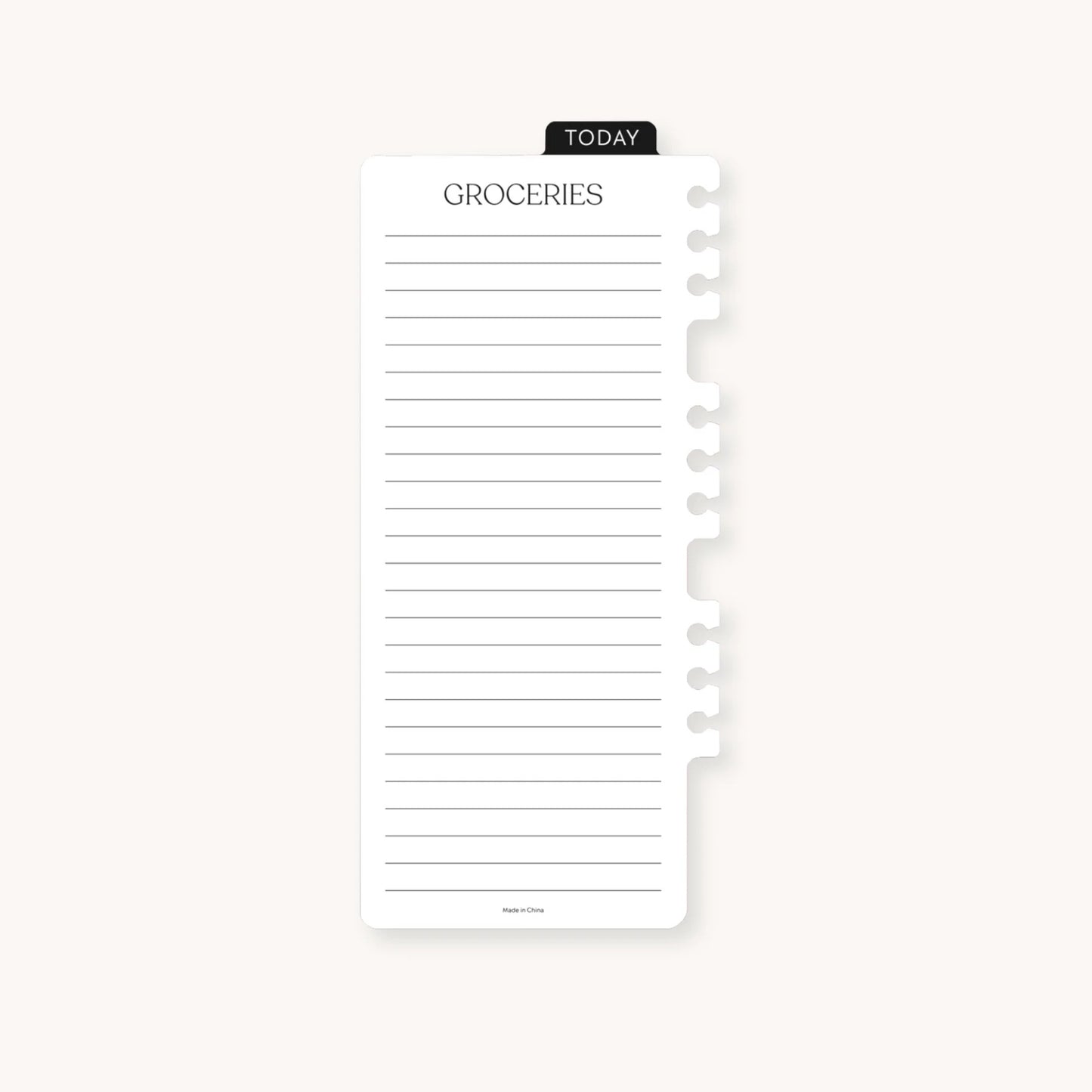 Dry Erase Meal Planner / Bookmark Insert