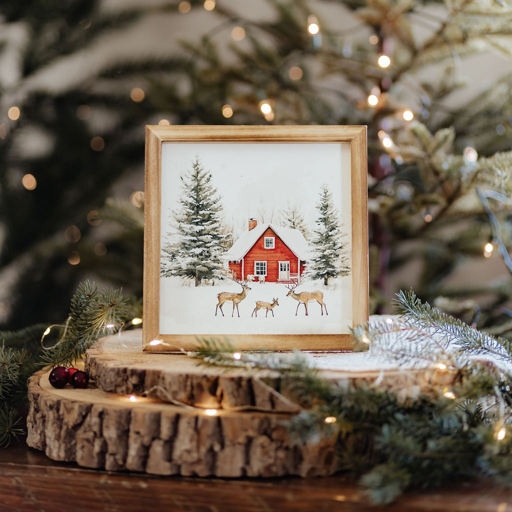 Reindeer Picture | Wooden Framed