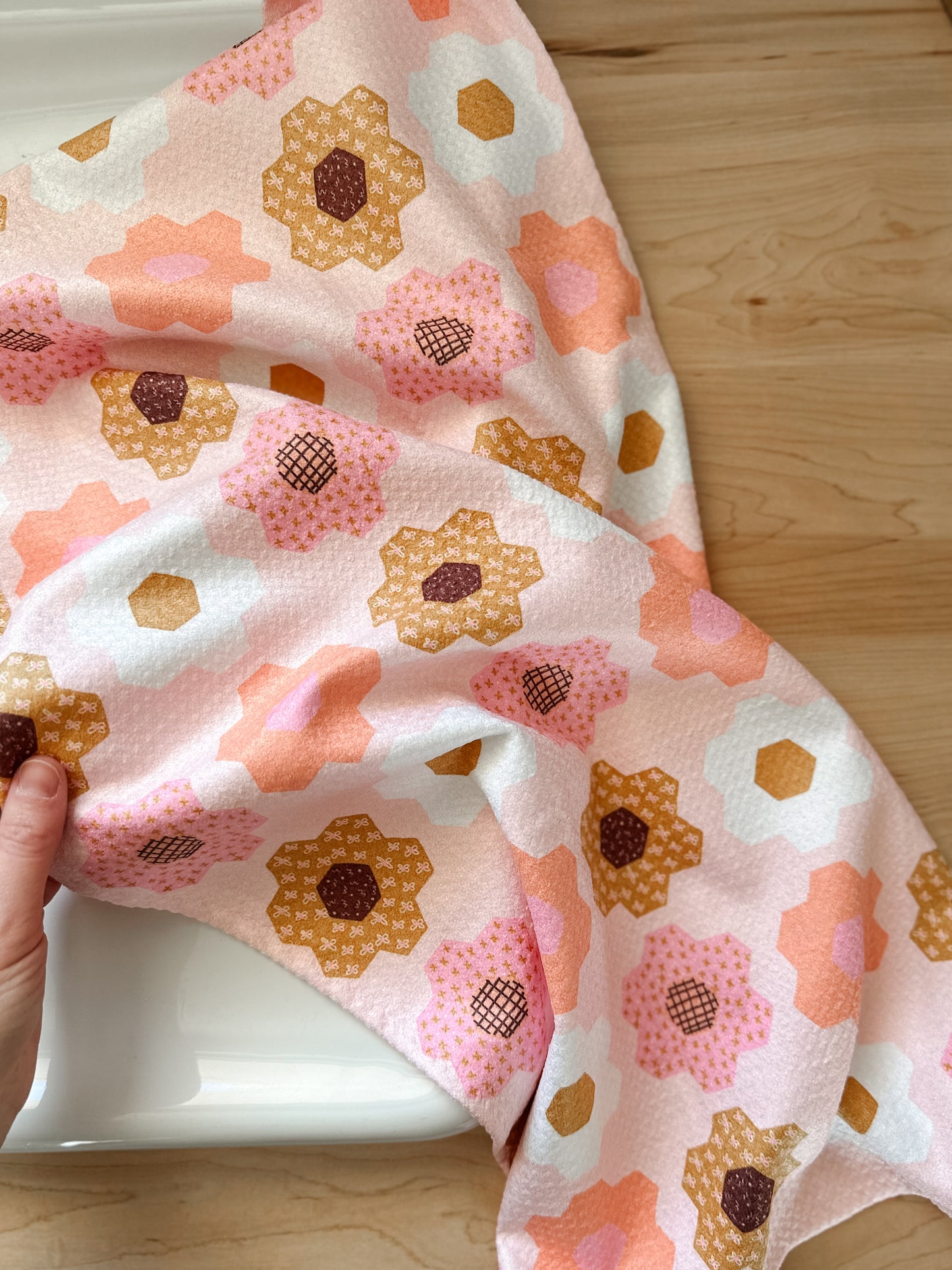Flower Garden Kitchen Waffle Towel | Microfiber