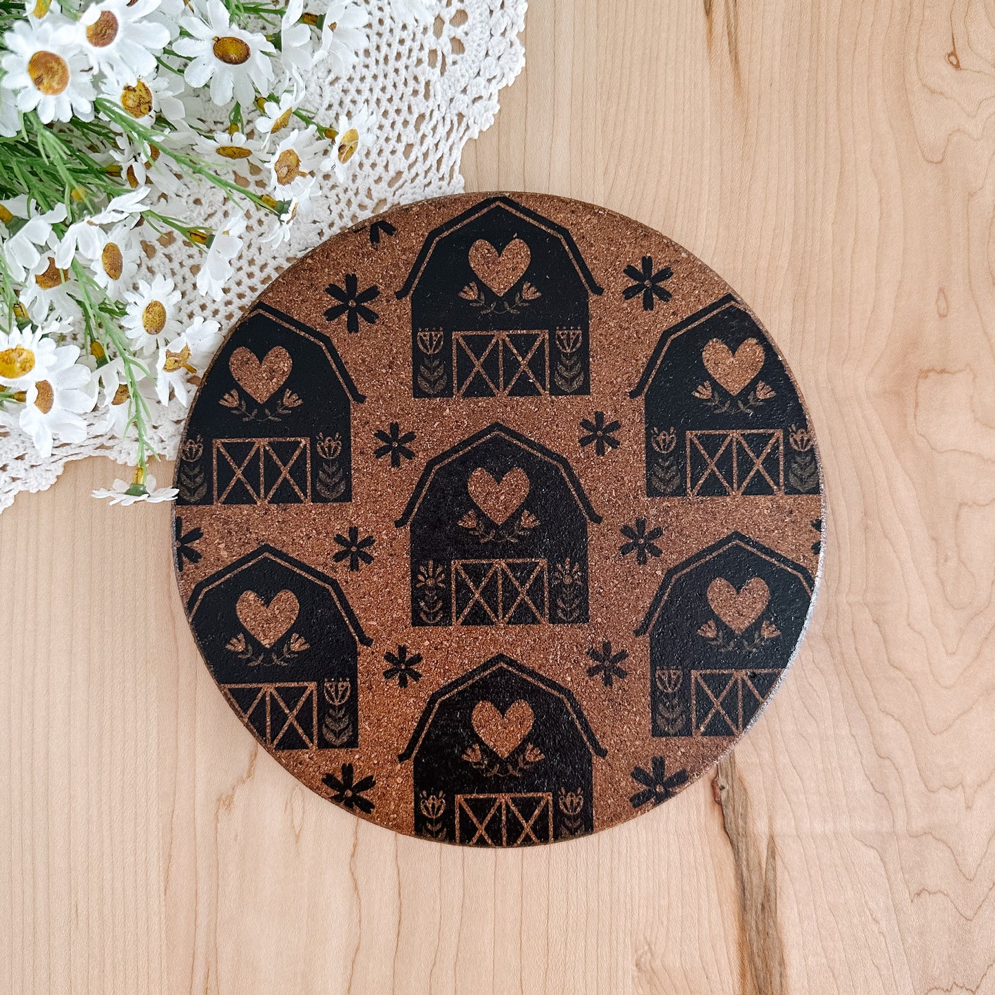Floral Farm Animals Cork Trivets | 8 options