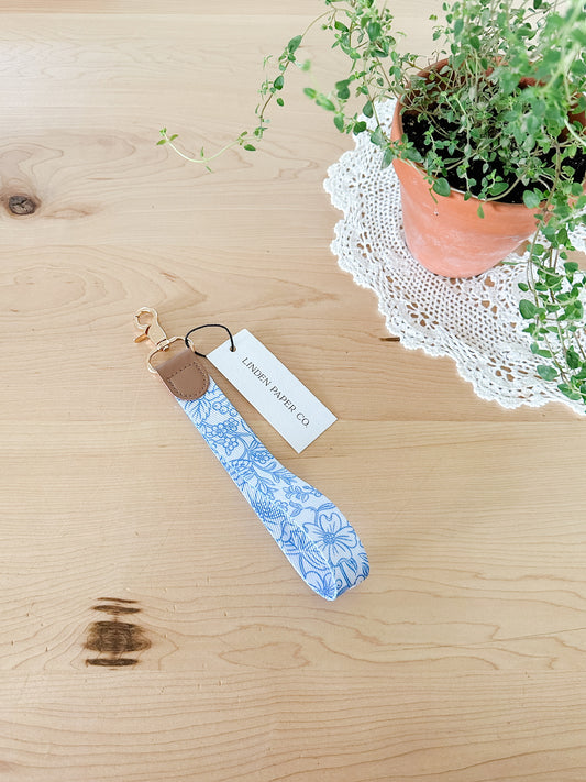 Blue Garden | Wristlet