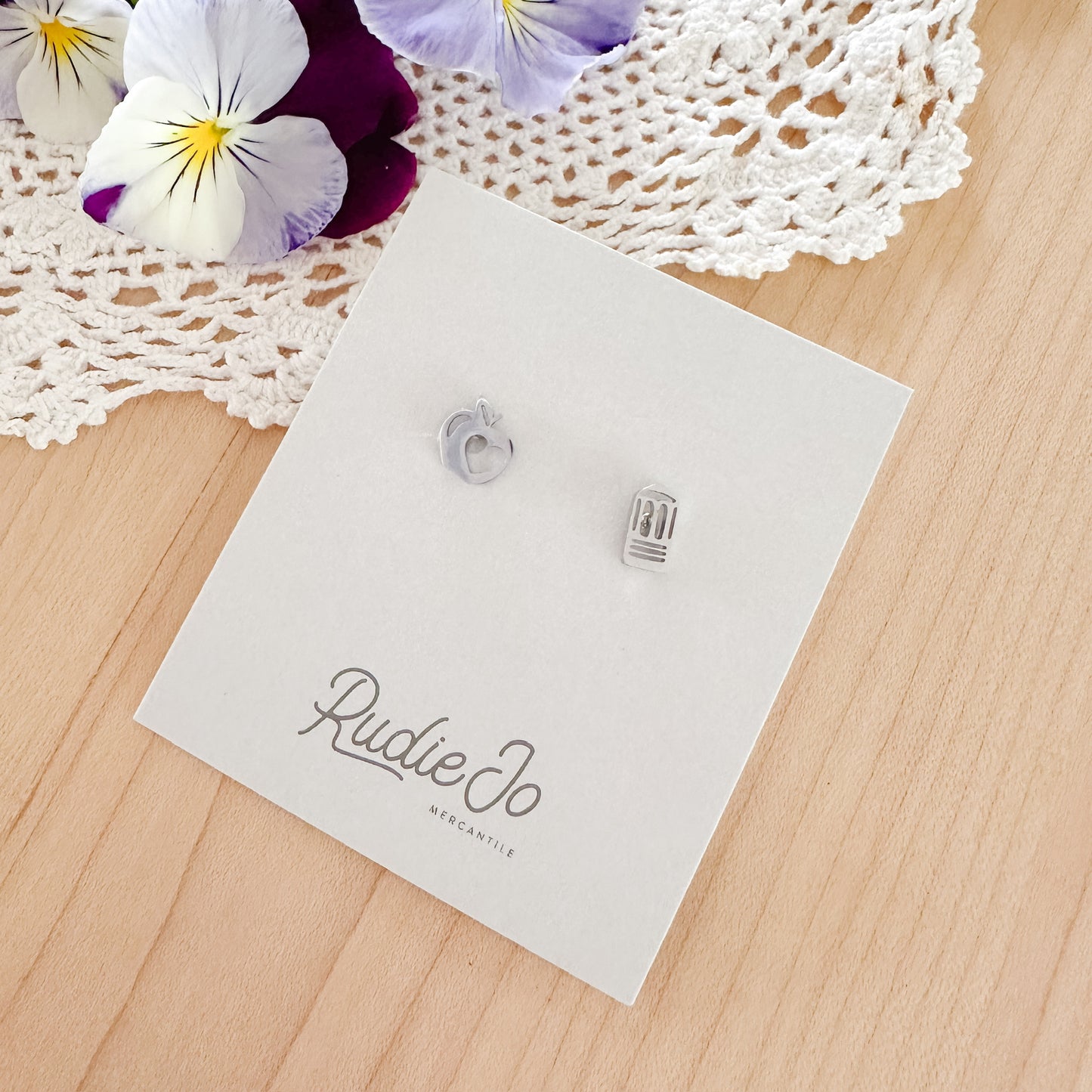 Teacher Stud Earrings | Gold & Silver