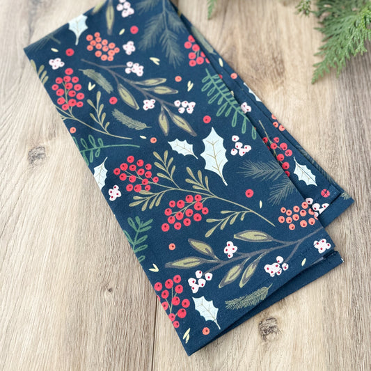 Holly Berry Tea Towel