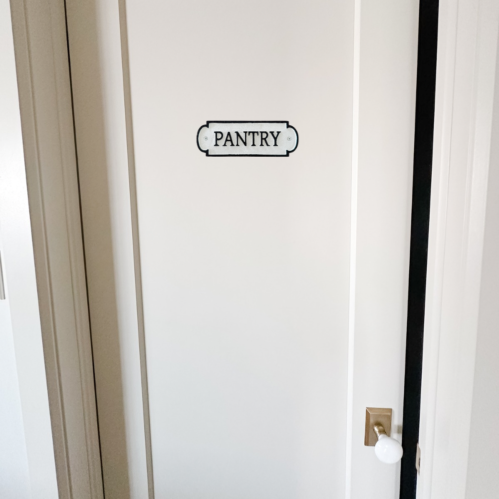 Cast Iron Pantry Sign