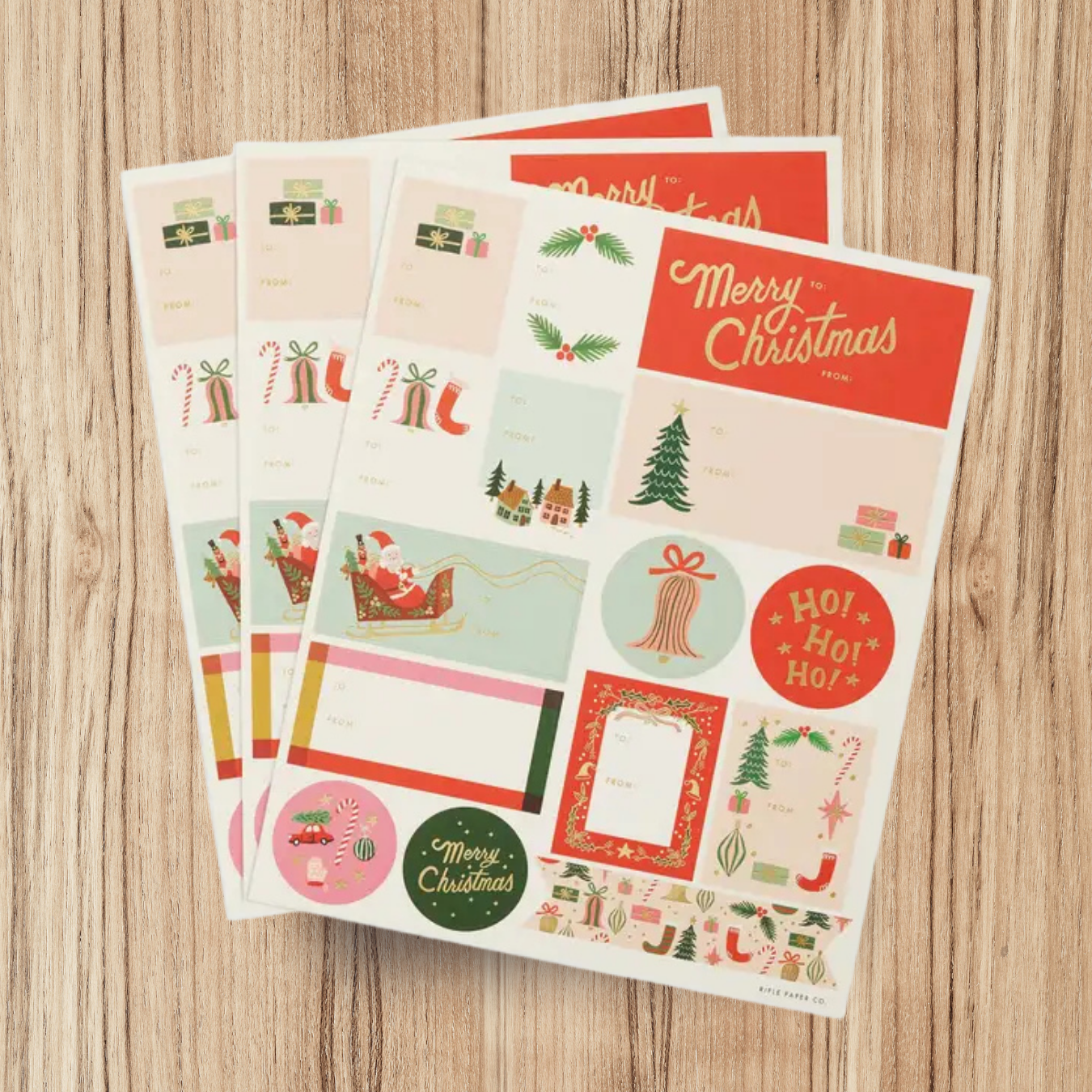 Rifle Paper Deck the Halls Stickers & Labels | 3 pack