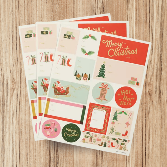 Rifle Paper Deck the Halls Stickers & Labels | 3 pack