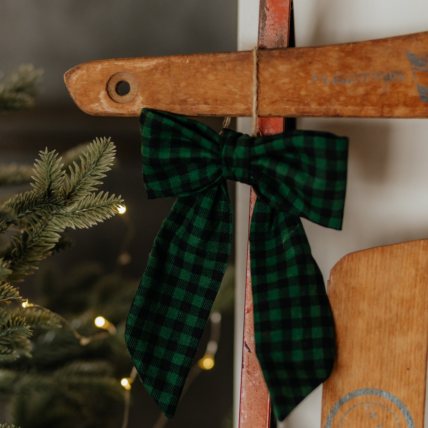 Green and Black Plaid Bow | 3 Sizes