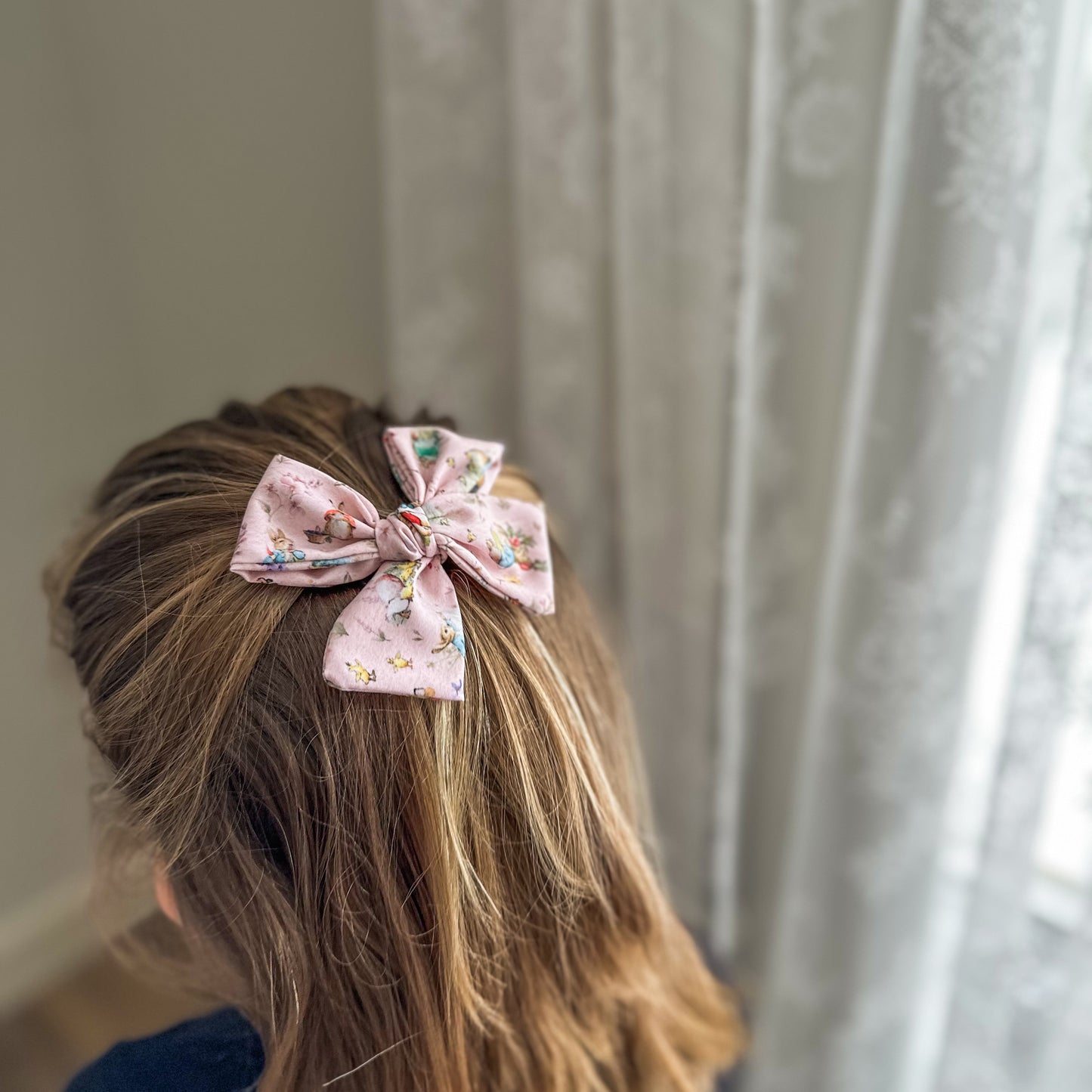 Hand-tied Bow | Dusty Pink Peter Rabbit
