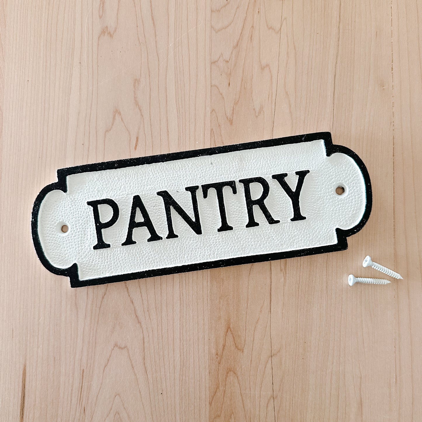 Cast Iron Pantry Sign