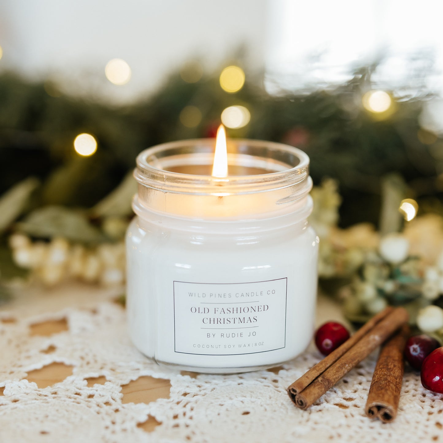 Old Fashioned Christmas Candle | Rudie Jo
