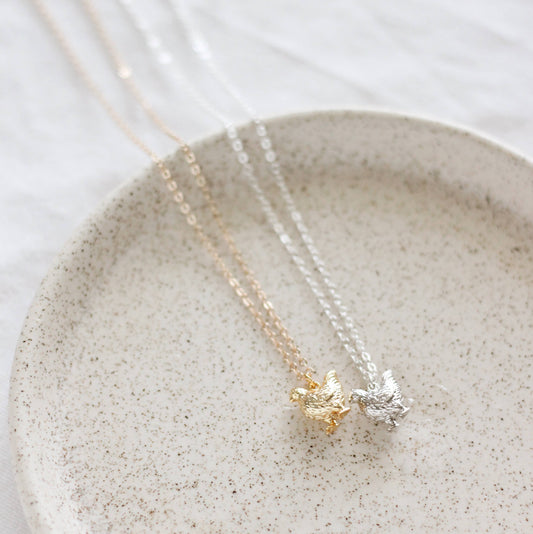 Chicken Necklace | Gold or Silver