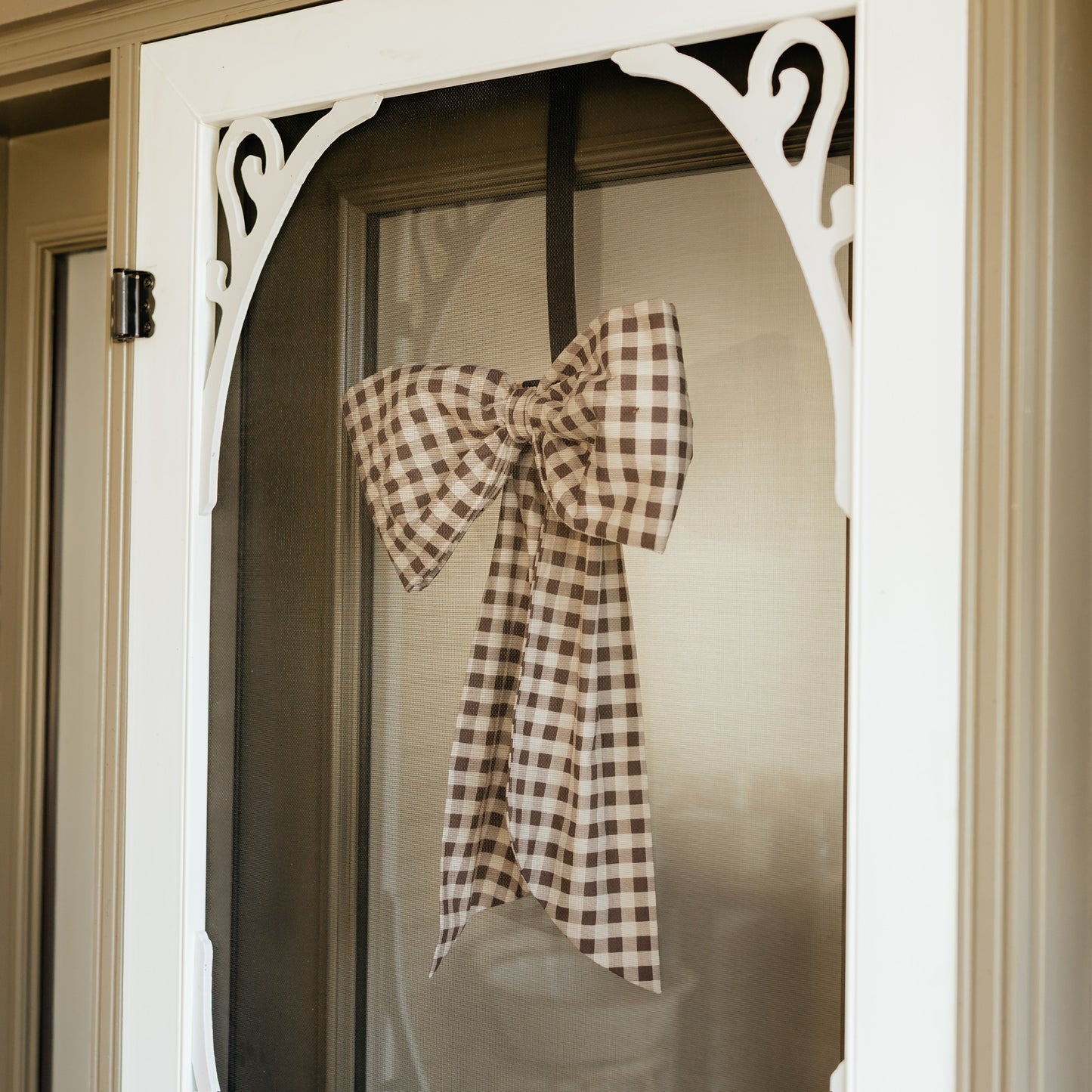 Brown Gingham Bow | 3 Sizes