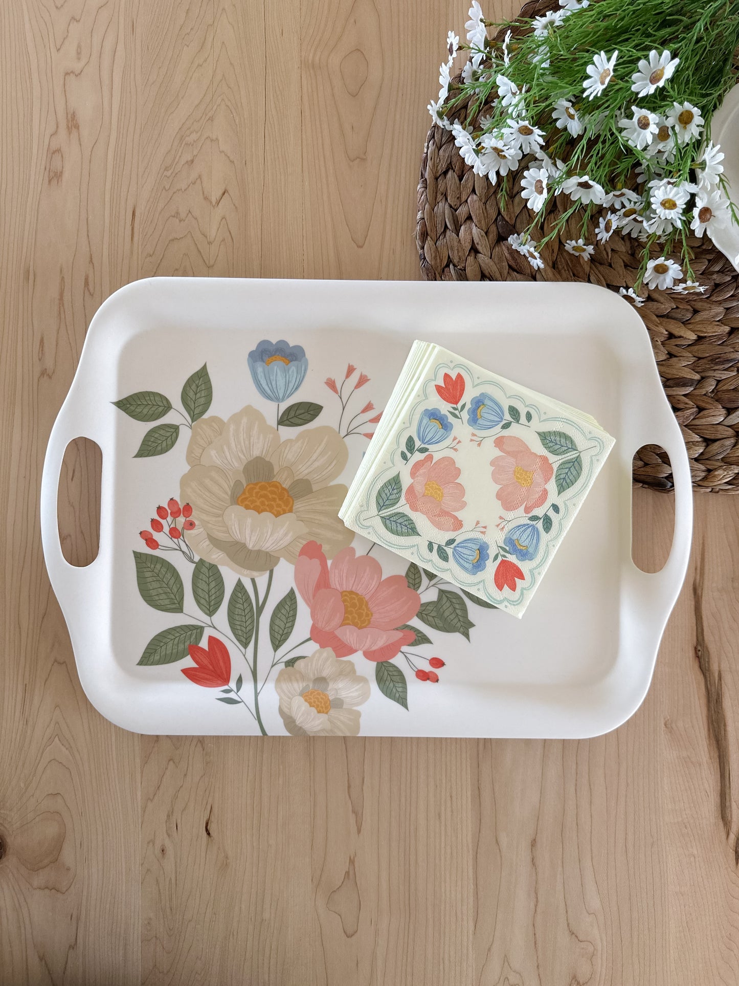 Floral Serving Tray