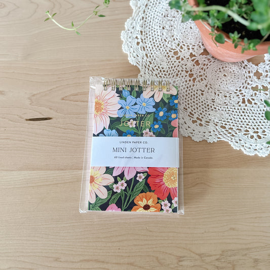 Dahlia Dance Jotter | Mini Spiral Notebook