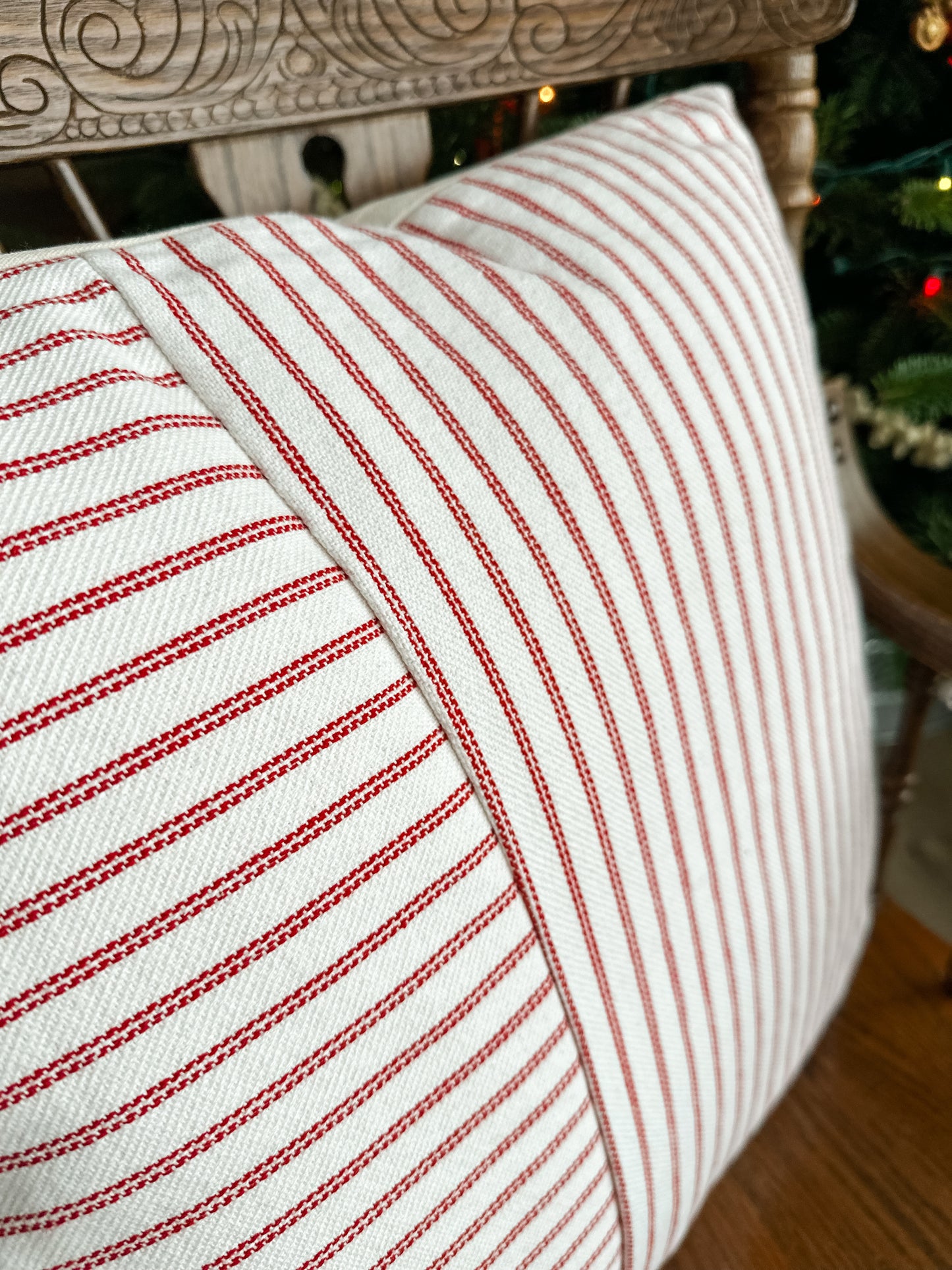 Red Striped Pillow