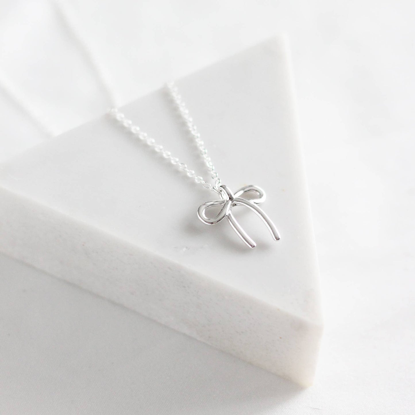 Bow Necklace | Gold or Silver