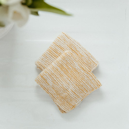 Knit Dishcloths | Ochre | Set of 2