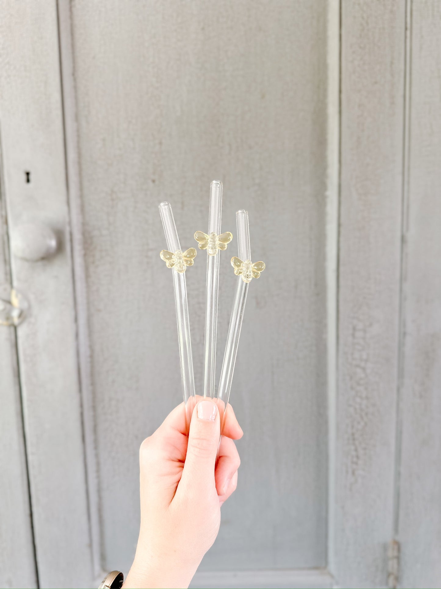 Yellow Bee Straws