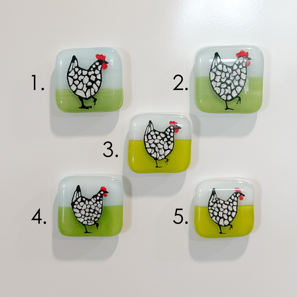 Chicken Glass Magnet