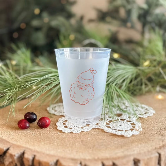 Santa Snowflake Shatterproof Cups | Set of 4