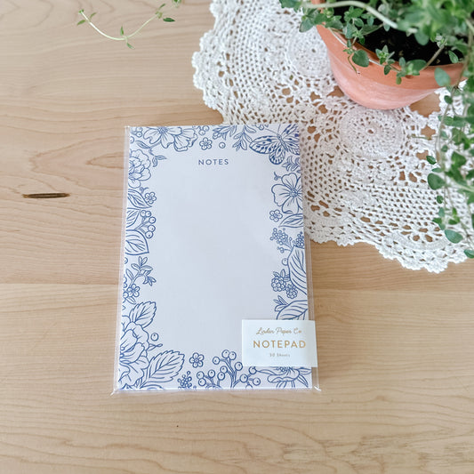 Blue Garden Notepad