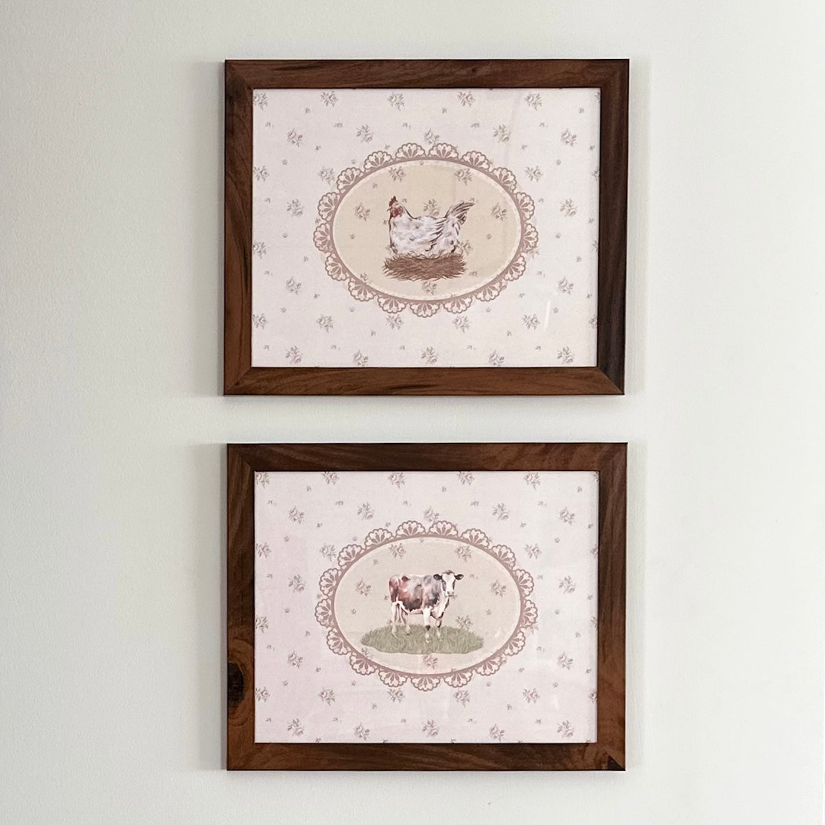 Framed Prints | Cow and Chicken Set