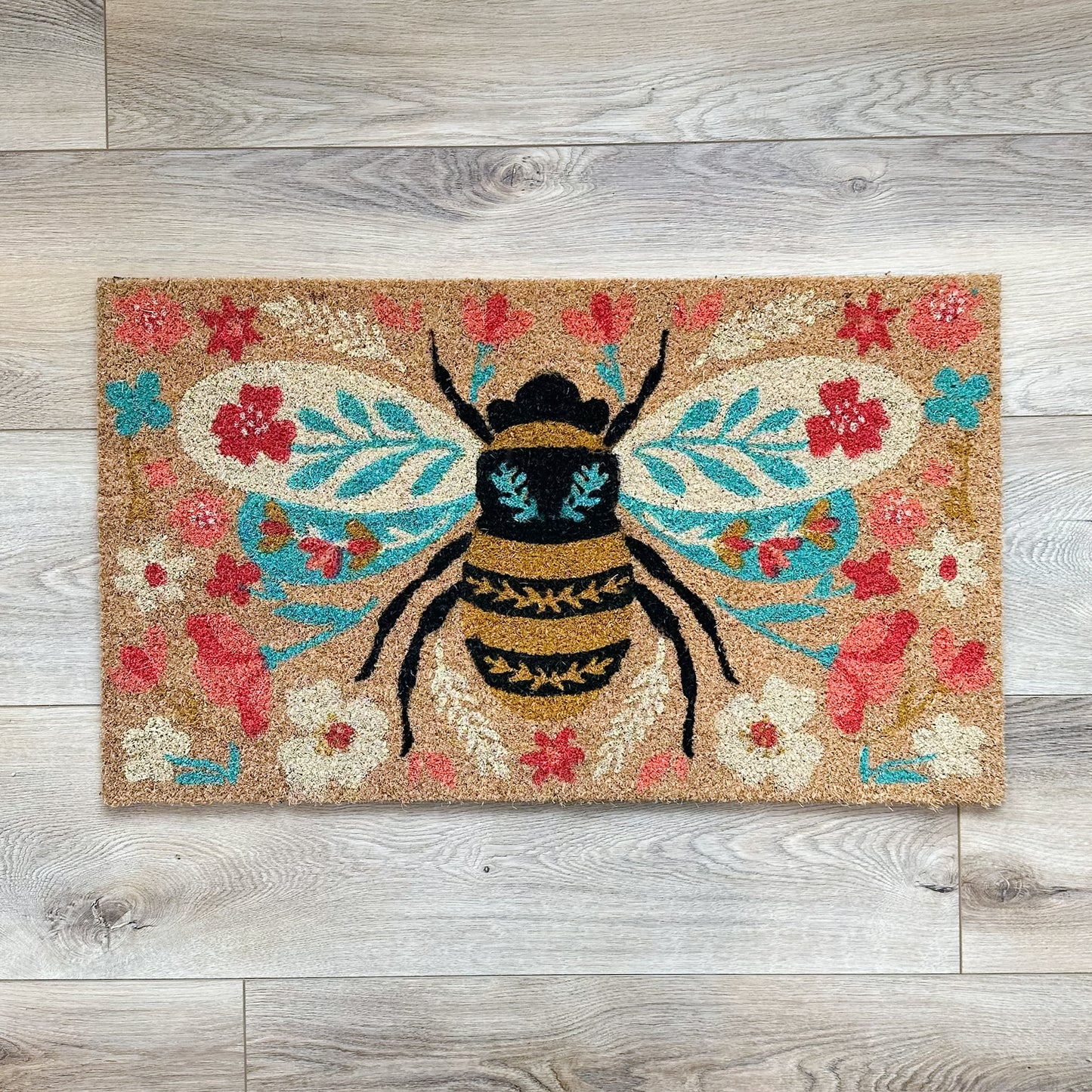 Floral Bee Doormat