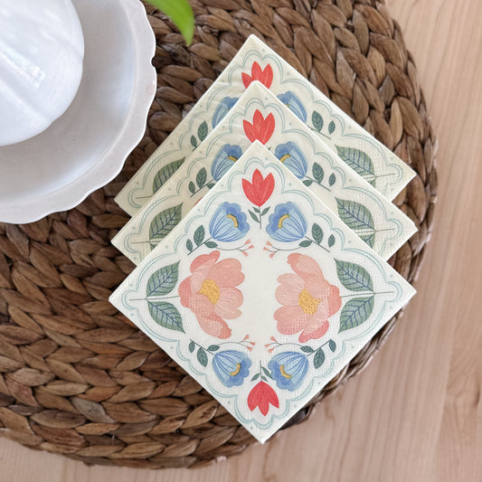 Floral Corner Napkins