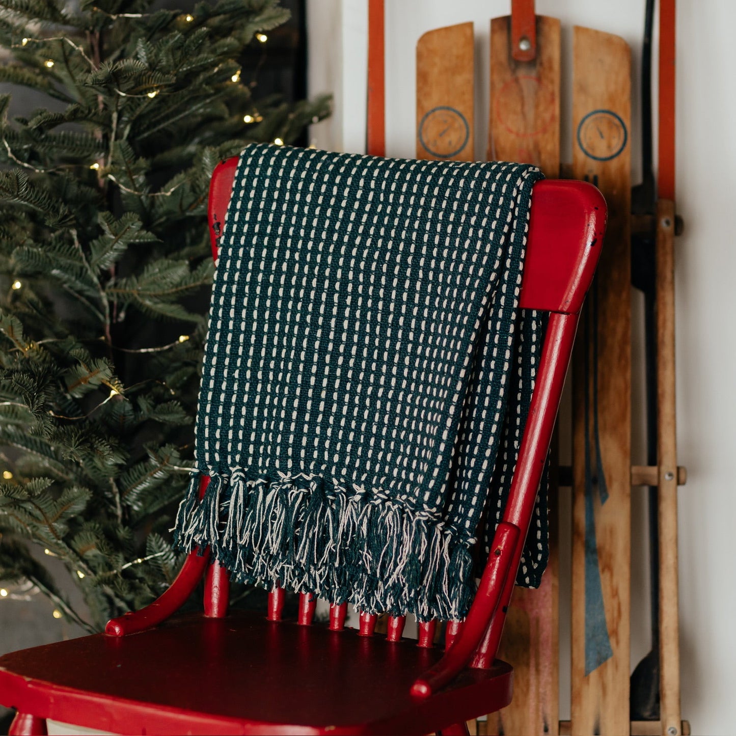 Dark Green Throw Blanket