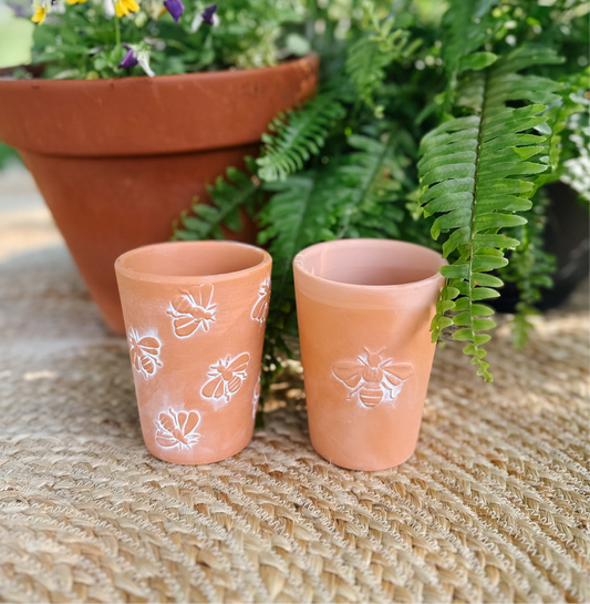 Bee Pattern Terracotta Pot | 2 Designs