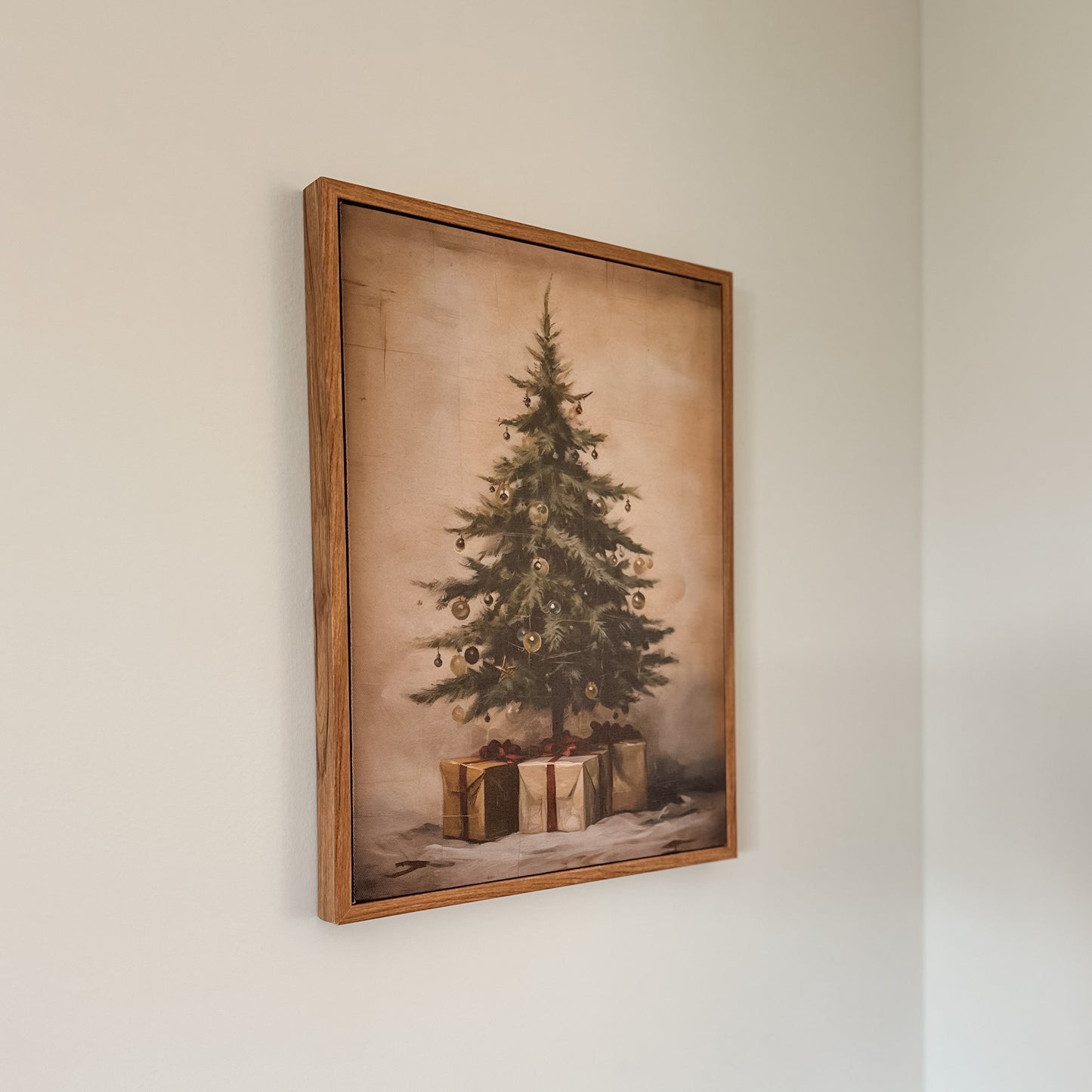 Framed Christmas Tree Canvas Picture