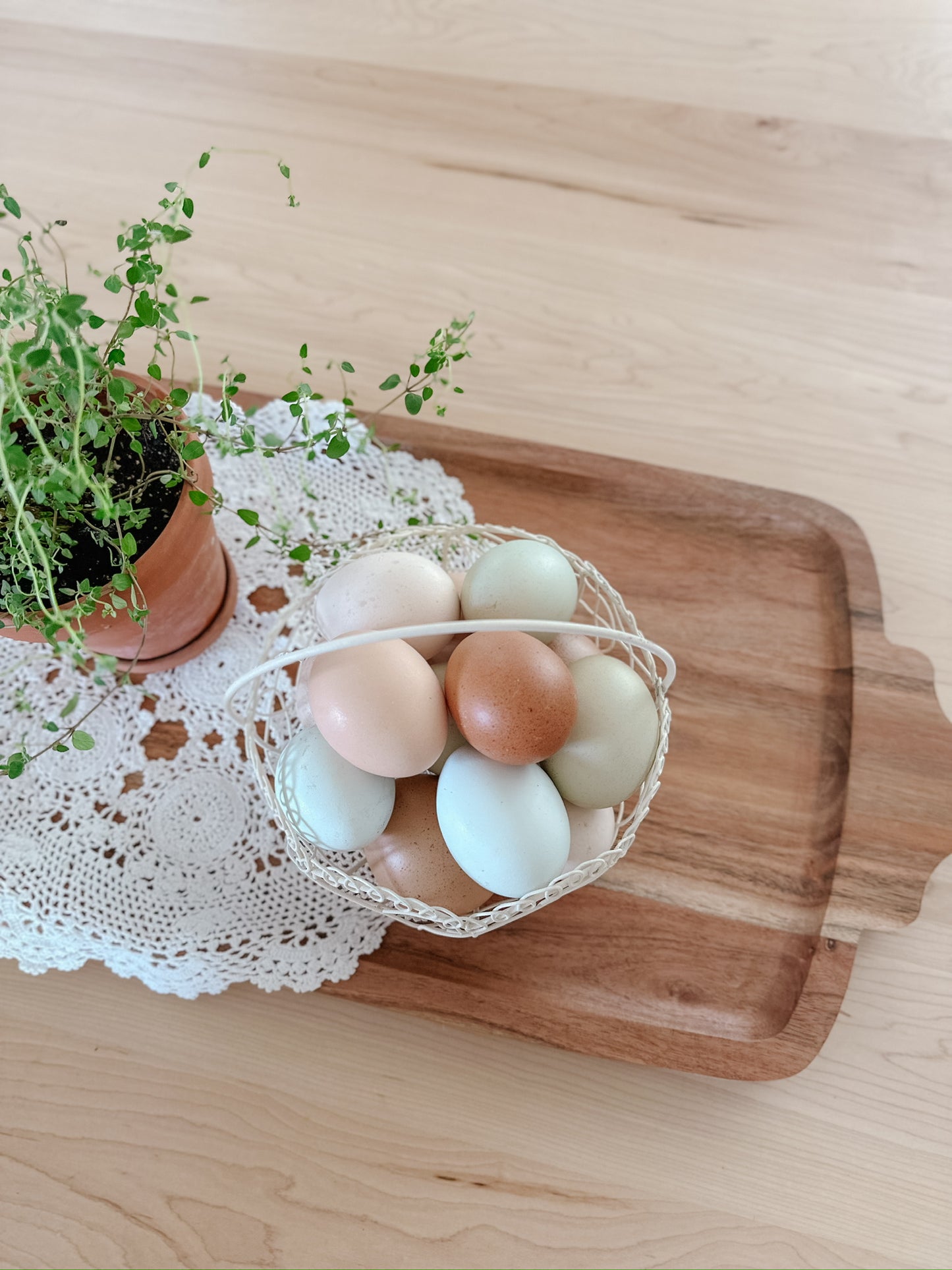 White Wire Baskets