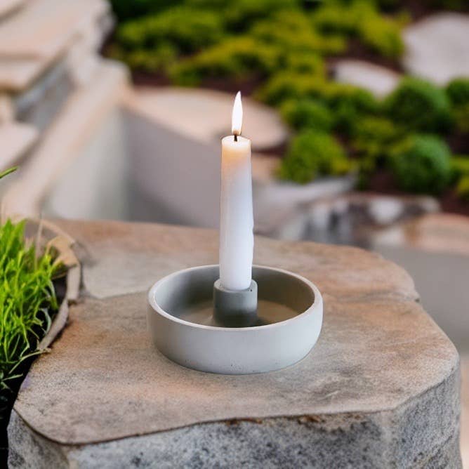 Concrete Candle Stick Holder | Round