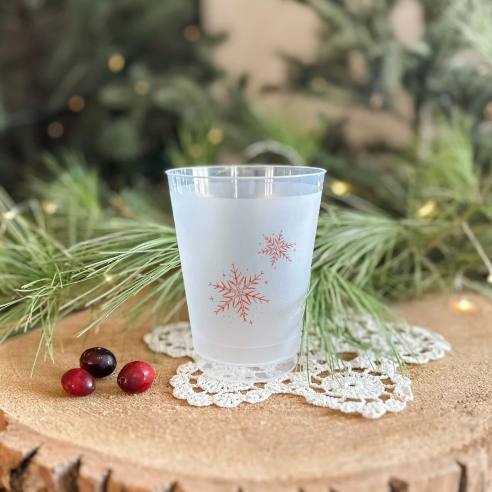 Santa Snowflake Shatterproof Cups | Set of 4