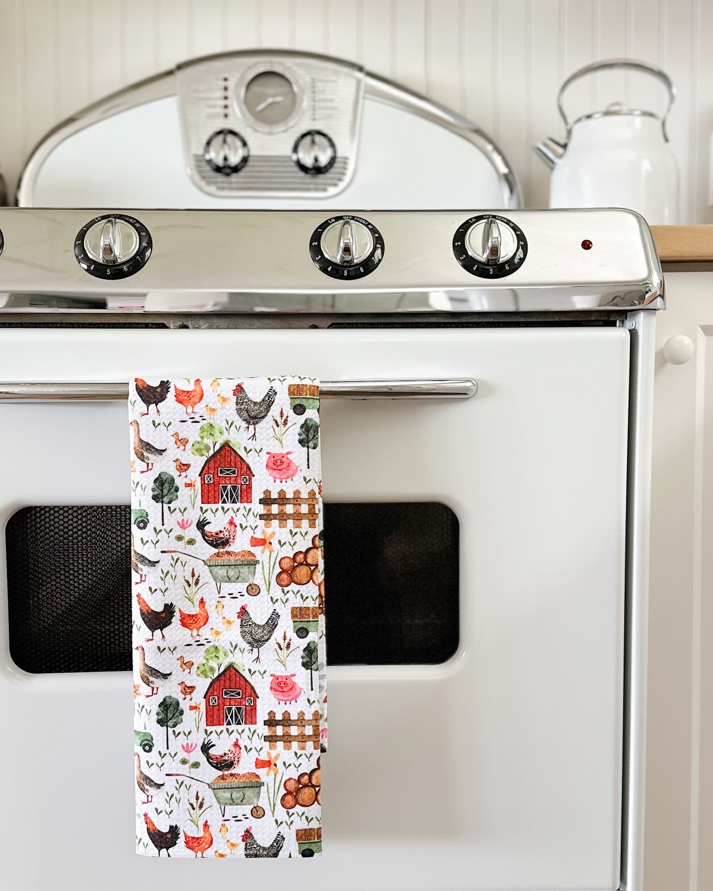 Farmyard Waffle Microfibre Dishtowel