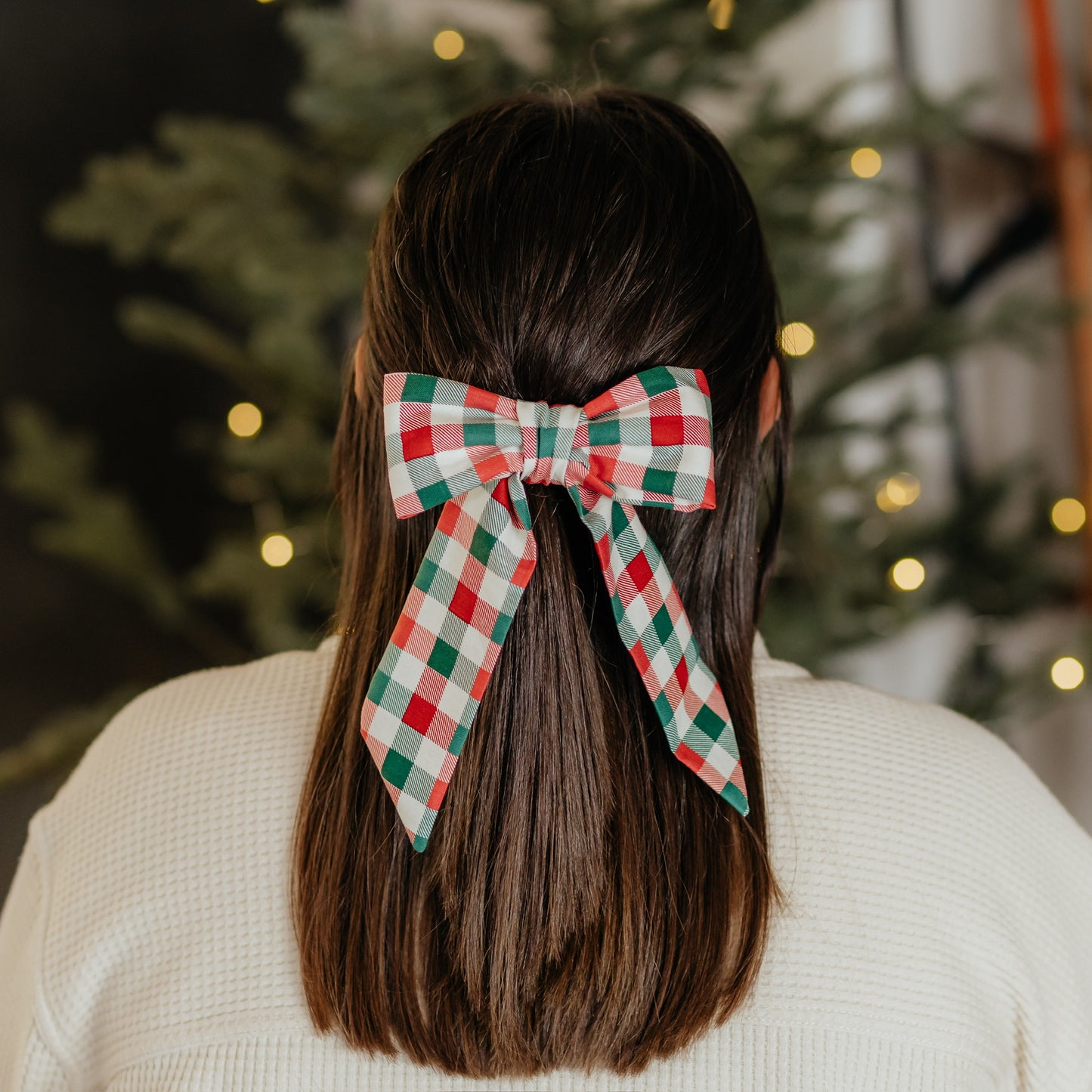 Red and Green Plaid Bow | 3 Sizes