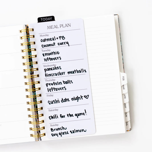 Dry Erase Meal Planner / Bookmark Insert
