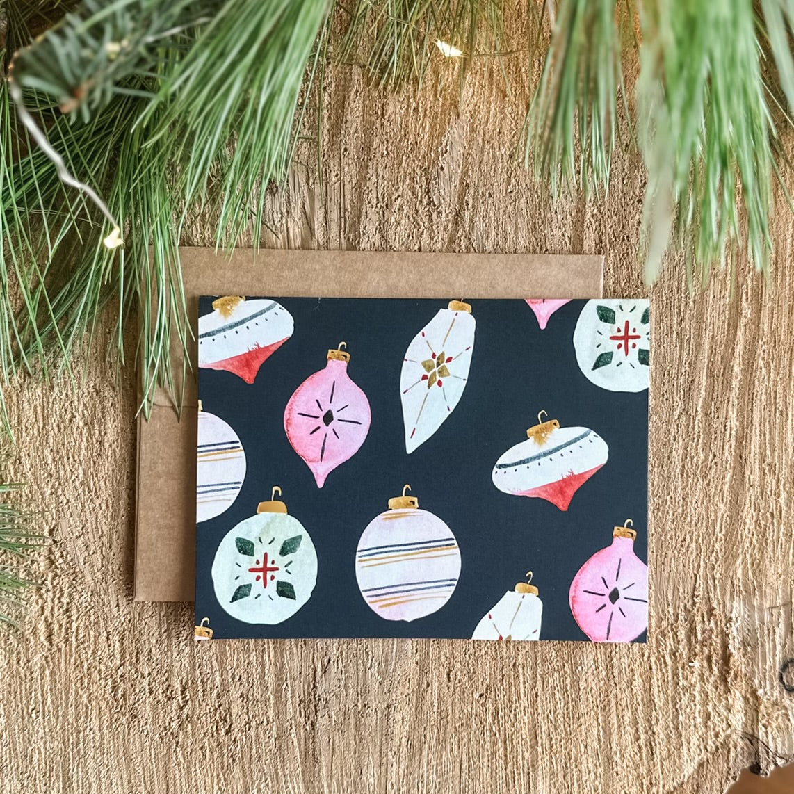 Retro Ornaments | Card