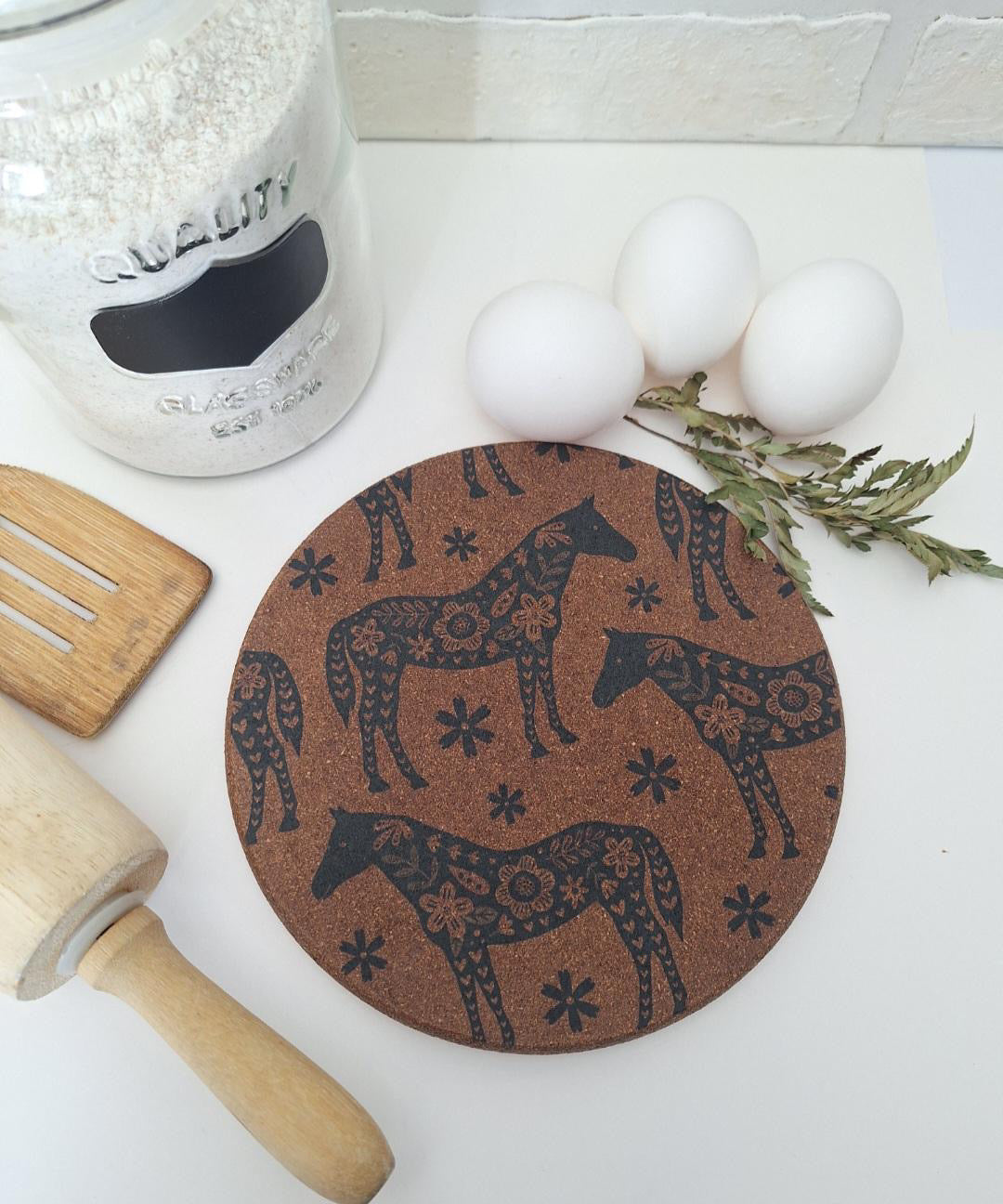Floral Farm Animals Cork Trivets | 8 options