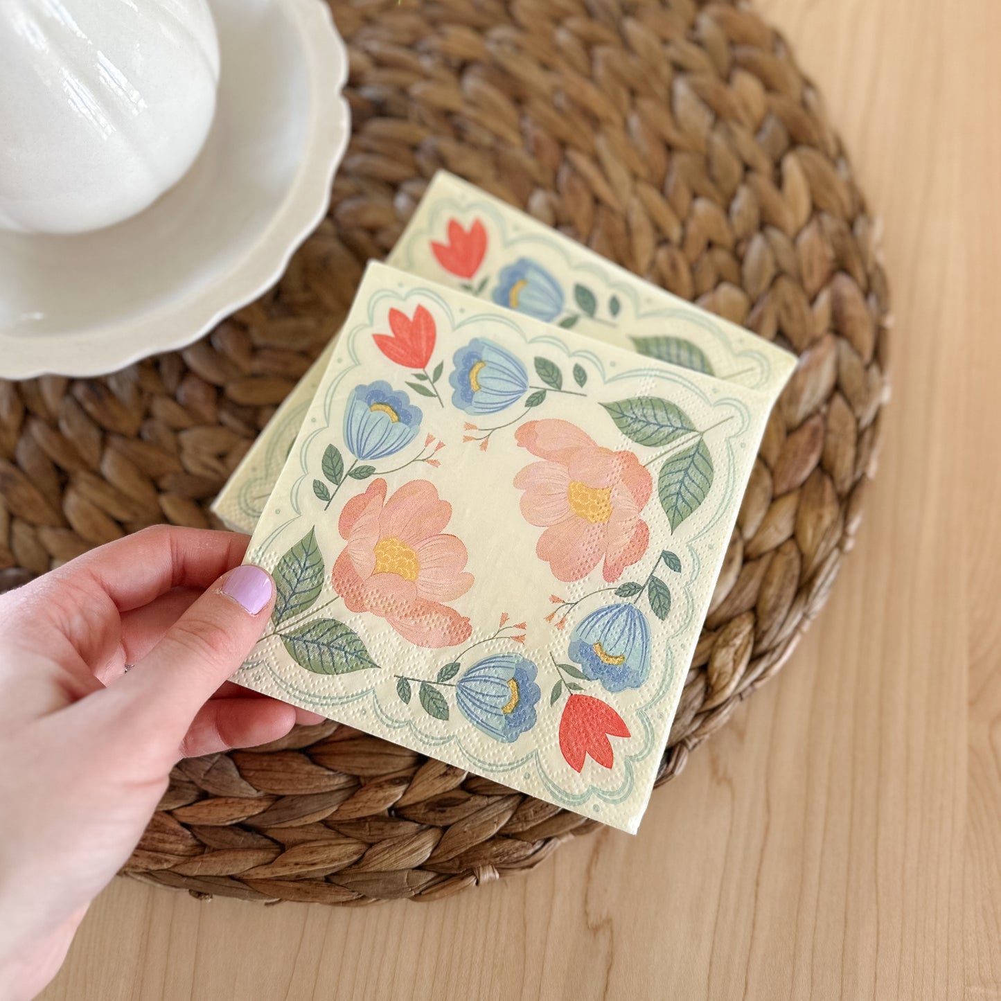 Floral Corner Napkins