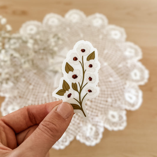 Rainbow Garden Cream Flower | Sticker