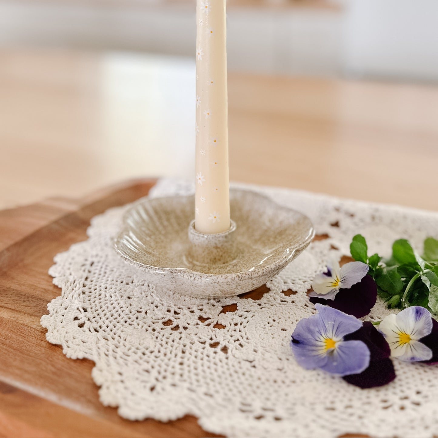 Flower Shaped Candle Stick Holder