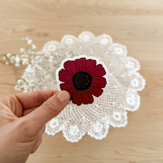 Rainbow Garden Burgundy Flower | Sticker
