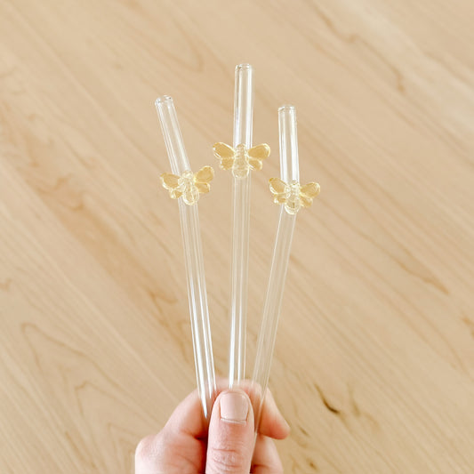 Yellow Bee Straws