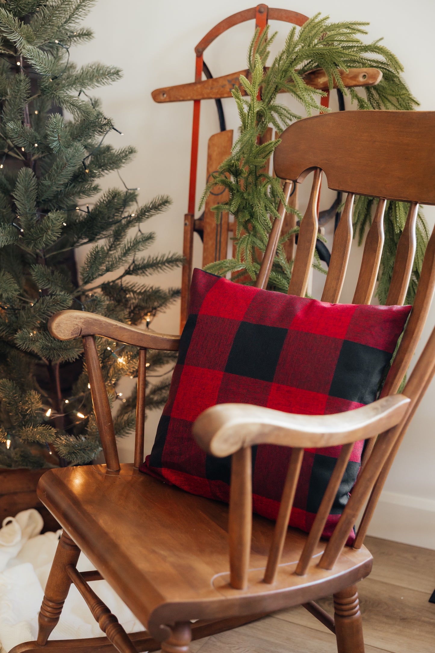 Buffalo Check Pillow | Red and Black