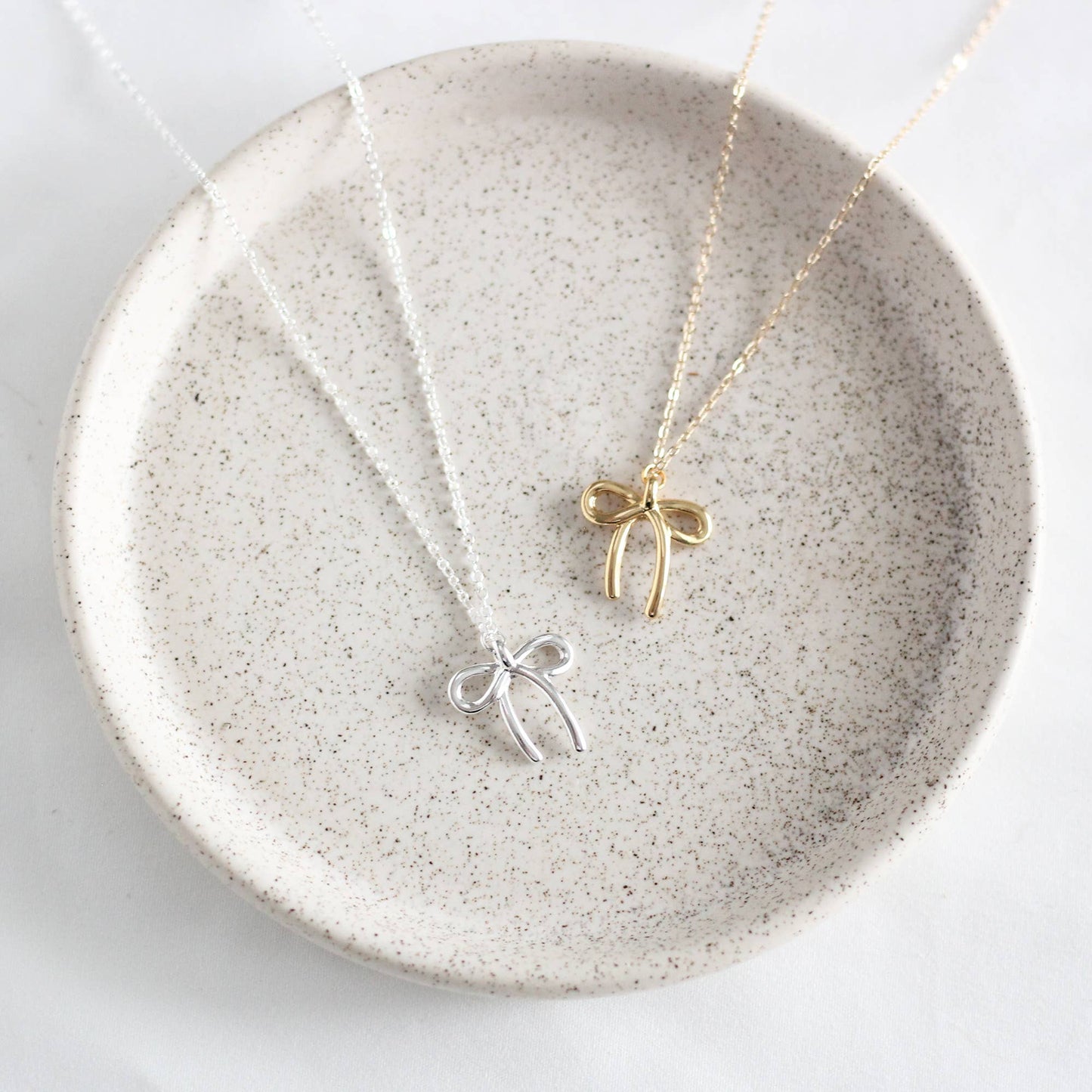 Bow Necklace | Gold or Silver