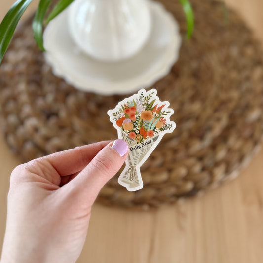 Bouquet in Newspaper | Sticker