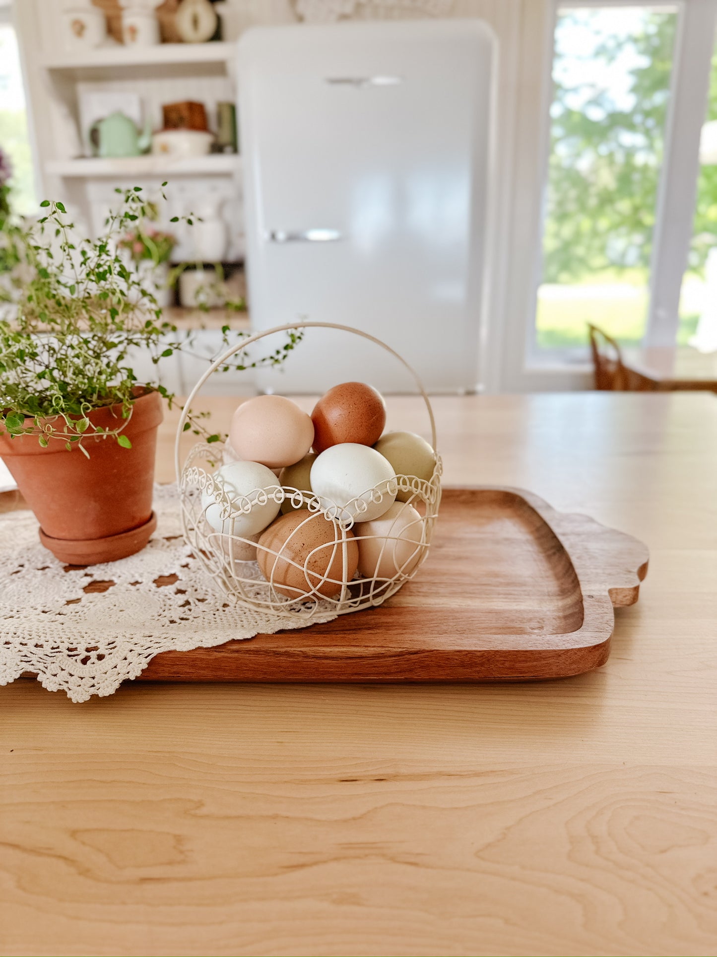 White Wire Baskets