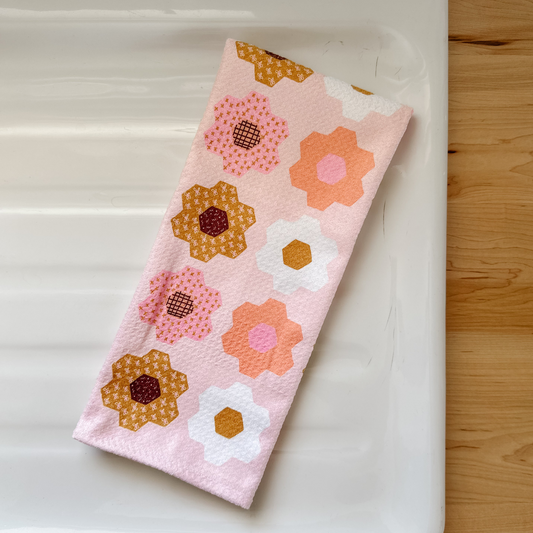Flower Garden Kitchen Waffle Towel | Microfiber