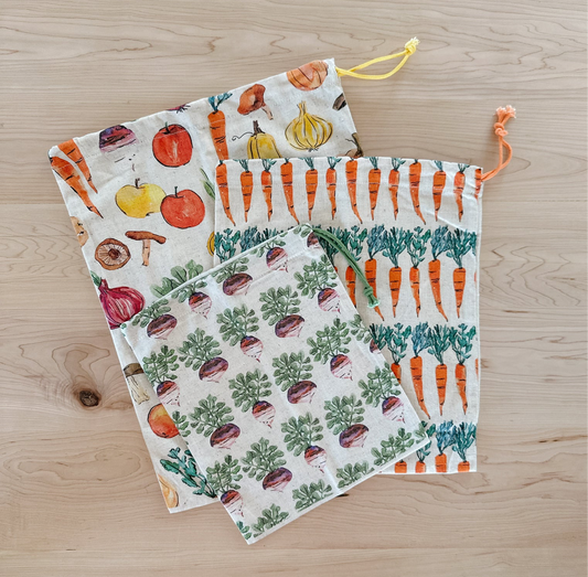 Veggie Stand Produce Bags | Set of 3